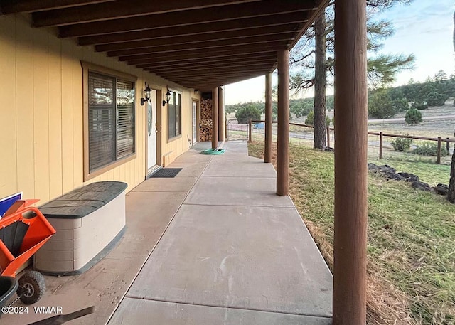 view of patio / terrace with fence