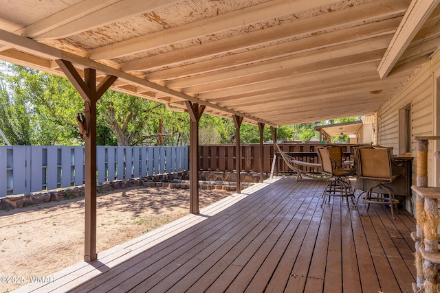 839 S 3rd St, Snowflake, AZ 85937 - deck featuring a fenced backyard