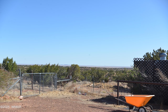 view of yard featuring a gate and fence