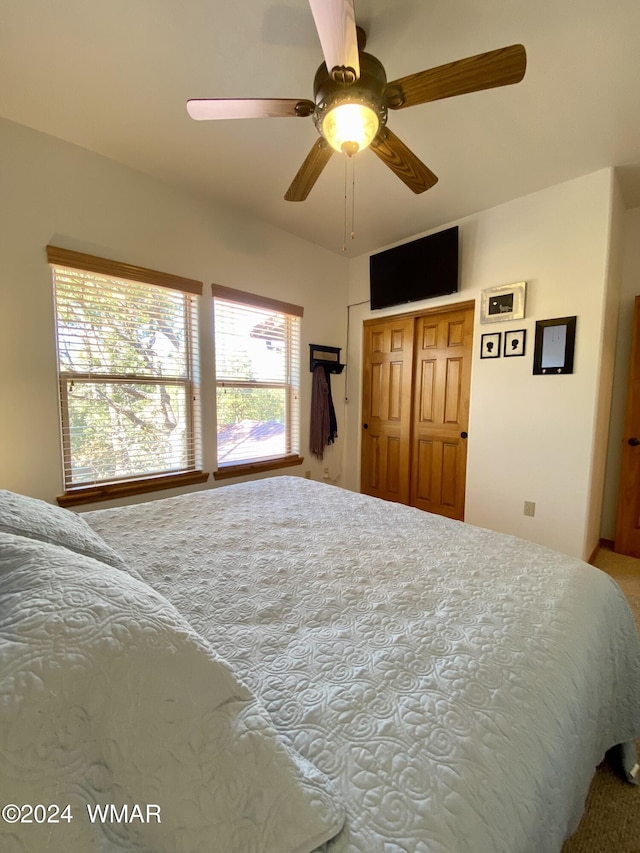 bedroom with a ceiling fan