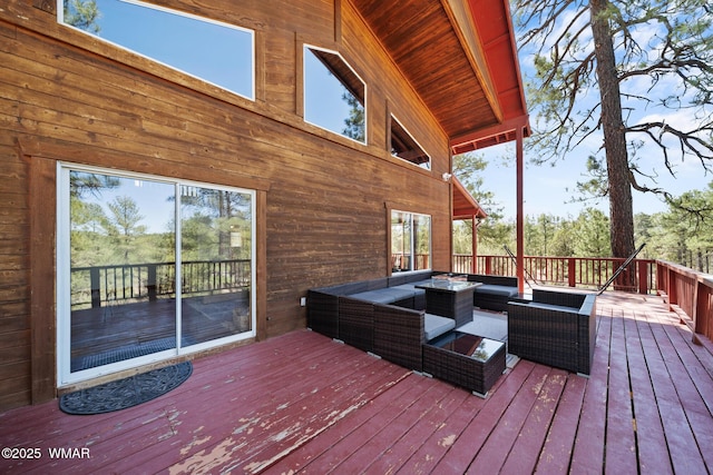 746 Jacks Wild Rd, Show Low, AZ 85901 - wooden deck featuring an outdoor living space
