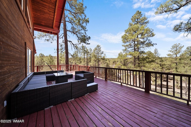 746 Jacks Wild Rd, Show Low, AZ 85901 - wooden terrace featuring an outdoor hangout area