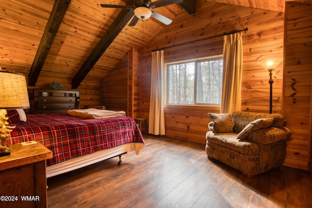 6436 Mark Twain Dr, Pinetop, AZ 85935 - bedroom with wooden ceiling and hardwood / wood-style flooring
