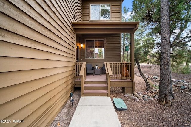7011 Mercury Dr, Lakeside, AZ 85929 - property entrance with a wooden deck