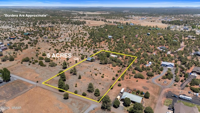 1051 Dusty Ln, Show Low, AZ 85901 - aerial overview of property's location with property parcel outlined