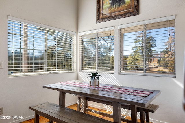 dining room featuring baseboards