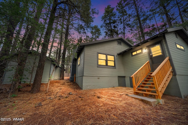 1259 S Penrod Dr, Pinetop, AZ 85935 - back of property with crawl space