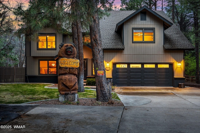 3530 Soaring Eagle Way, Pinetop, AZ 85935 - view of front of property featuring a shingled roof, driveway, and a garage