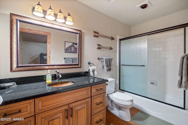 3530 Soaring Eagle Way, Pinetop, AZ 85935 - full bath featuring vanity, toilet, and bath / shower combo with glass door