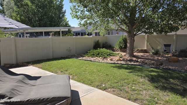 1050 E Jefferson St, Snowflake, AZ 85937 - fenced backyard with a patio area