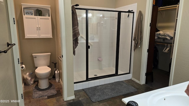 1050 E Jefferson St, Snowflake, AZ 85937 - bathroom with a walk in closet and a stall shower