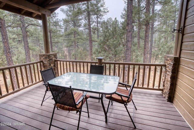 3240 W Black Oak Loop, Show Low, AZ 85901 - deck featuring outdoor dining area