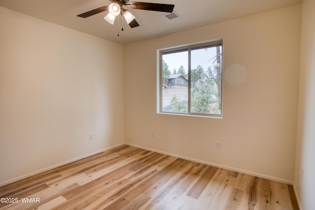 3360 W Mariposa Ln, Show Low, AZ 85901 - spare room with light wood-style flooring and a ceiling fan