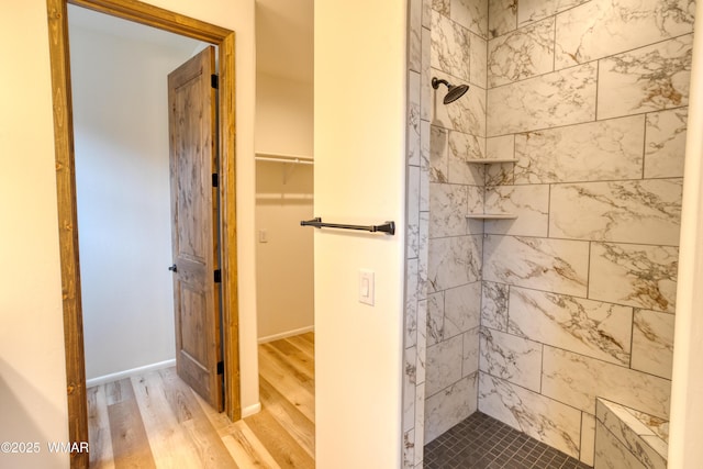 3360 W Mariposa Ln, Show Low, AZ 85901 - full bathroom with a stall shower and wood finished floors