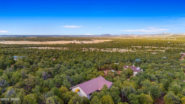 drone / aerial view with a view of trees