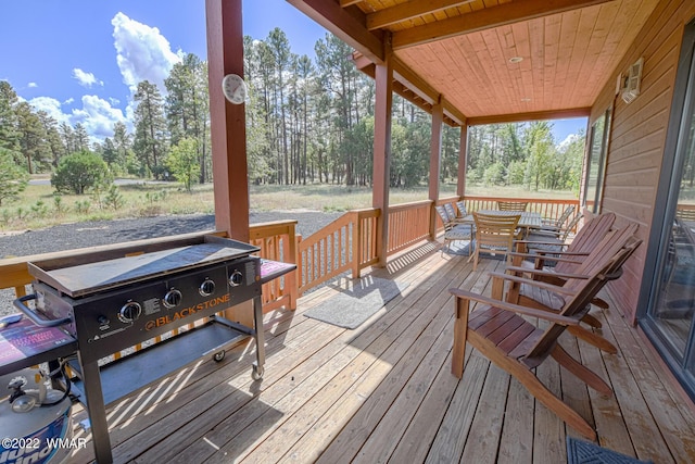 deck featuring outdoor dining space