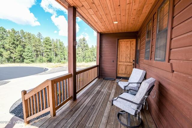 view of wooden deck