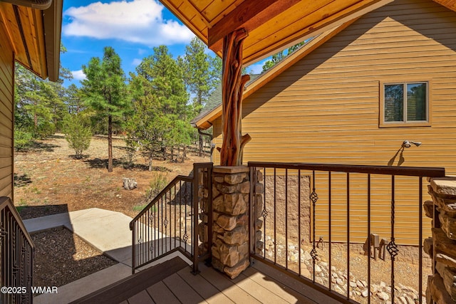 2320 Chandelle Ln, Overgaard, AZ 85933 - view of wooden deck