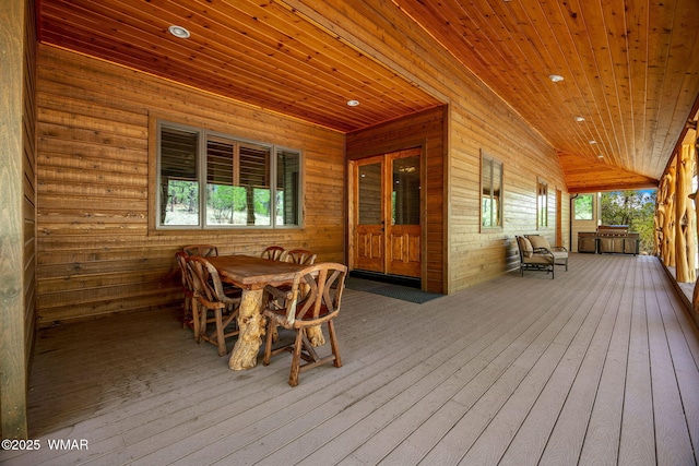 2320 Chandelle Ln, Overgaard, AZ 85933 - deck with outdoor dining area