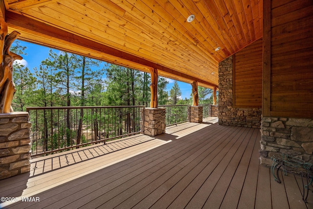 2320 Chandelle Ln, Overgaard, AZ 85933 - view of wooden deck