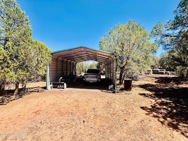 6843 Lucky Ln, Show Low, AZ 85901 - view of parking featuring a detached carport and dirt driveway