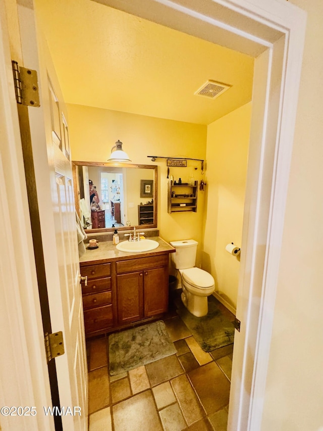 6843 Lucky Ln, Show Low, AZ 85901 - half bath with vanity and stone finish flooring