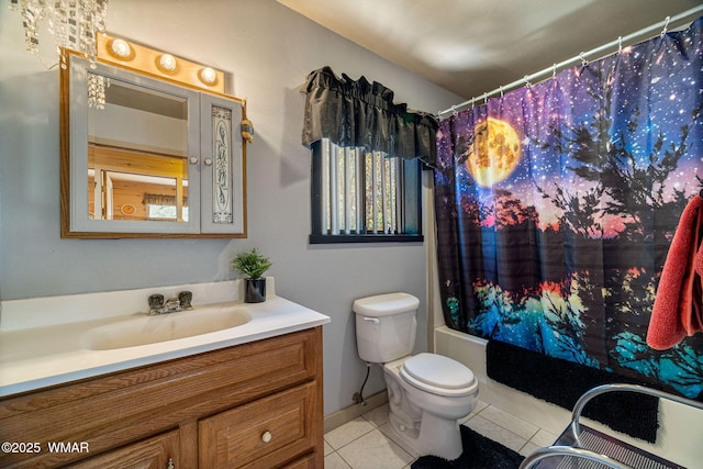 2796 Chandelle Ln, Overgaard, AZ 85933 - full bath featuring tile patterned floors, vanity, and shower / bathtub combination with curtain