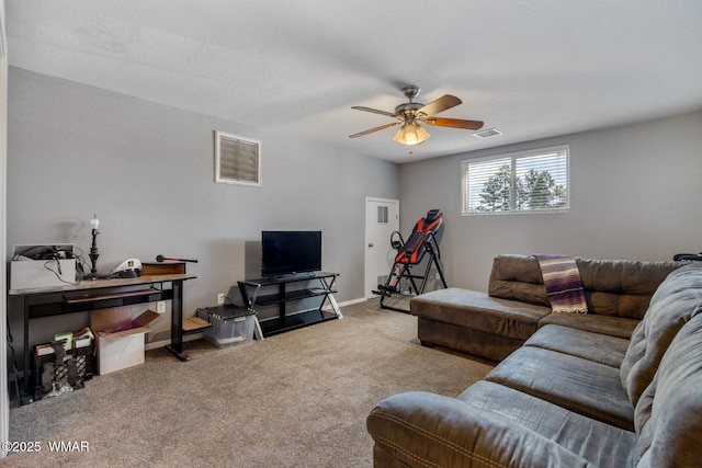 20 N Fox, Show Low, AZ 85901 - living area featuring carpet and a ceiling fan