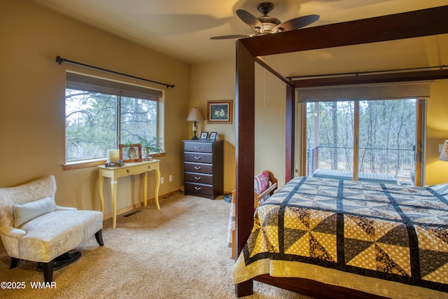 carpeted bedroom with baseboards