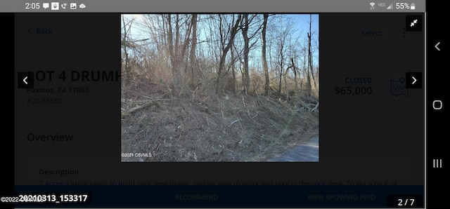 Listing photo 2 for LOT5 Drumheller Rd, Paxinos PA 17860