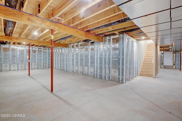 114 Windsor Way, Lewisburg, PA 17837 - unfinished below grade area featuring stairway