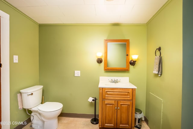 1243 Upper Mulberry St, Danville, PA 17821 - bathroom featuring toilet, vanity, and baseboards