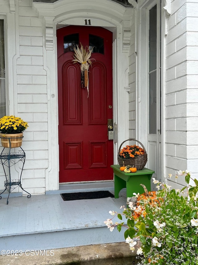 view of doorway to property