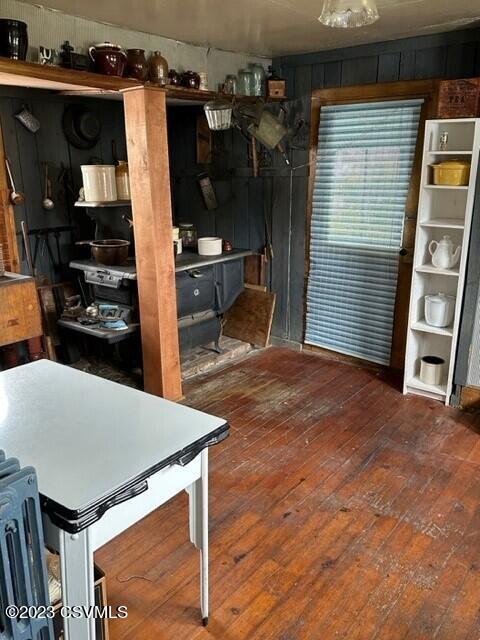 interior space featuring dark hardwood / wood-style flooring