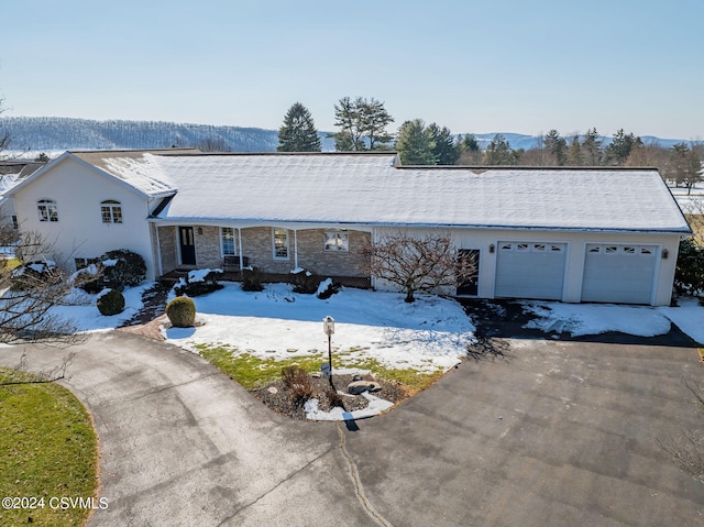 view of single story home