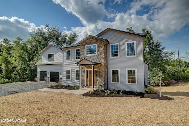 view of front of house featuring a garage