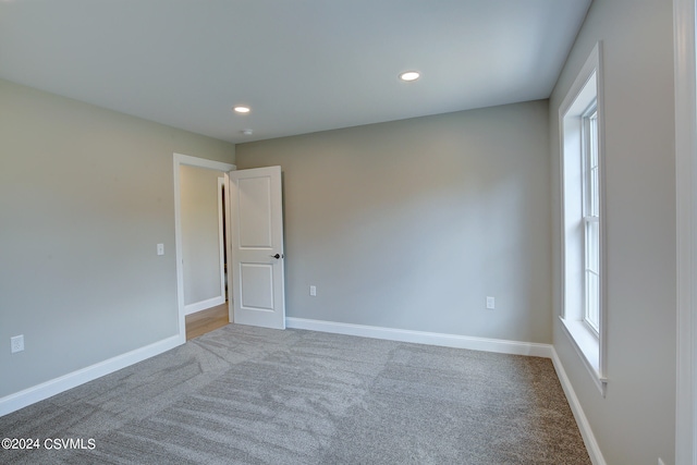 view of carpeted spare room