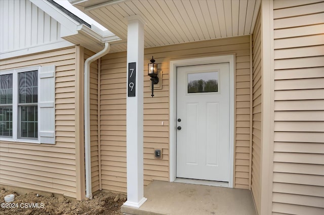 view of doorway to property