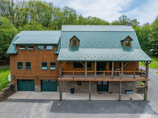 exterior space featuring a garage