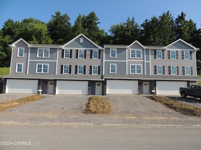 view of property featuring a garage