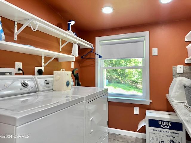 washroom featuring separate washer and dryer