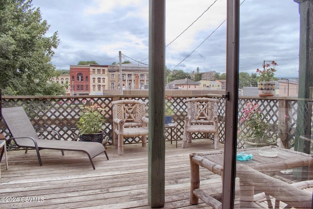 view of wooden terrace