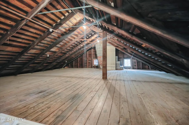 view of attic