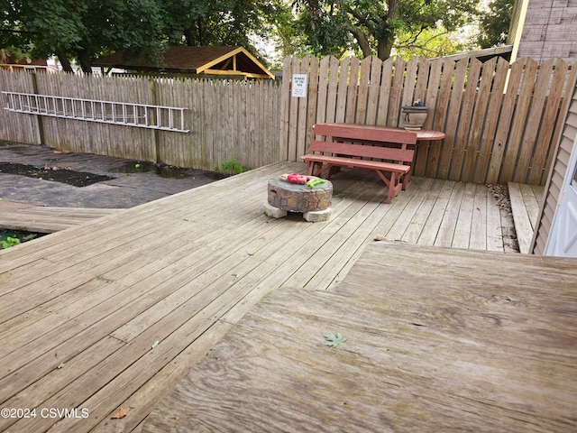 view of wooden deck