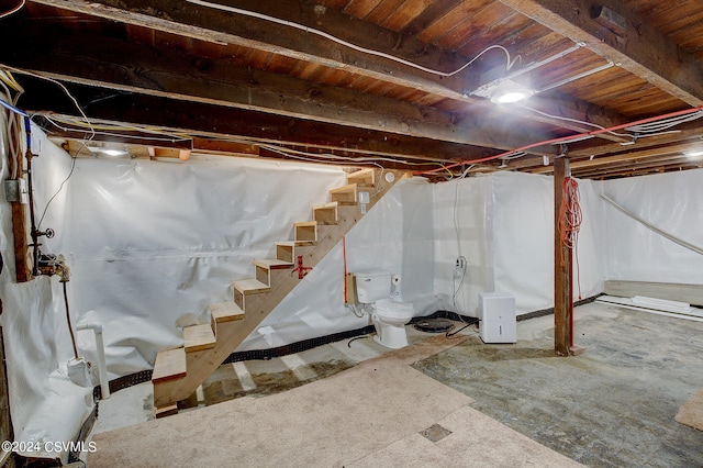 view of basement