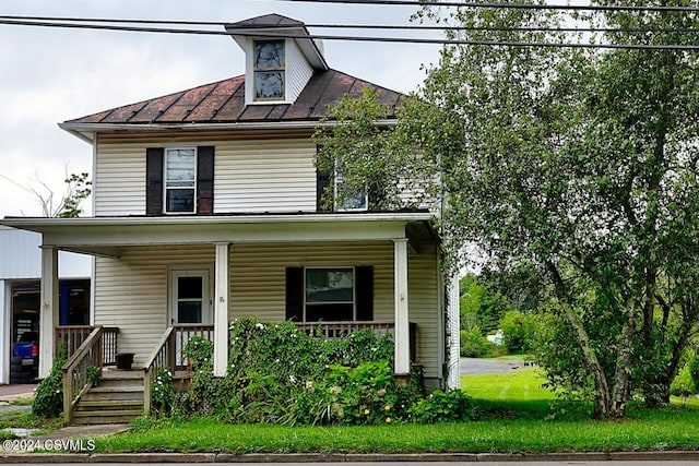 view of front of house with a porch