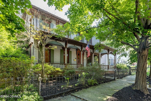 italianate house with covered porch