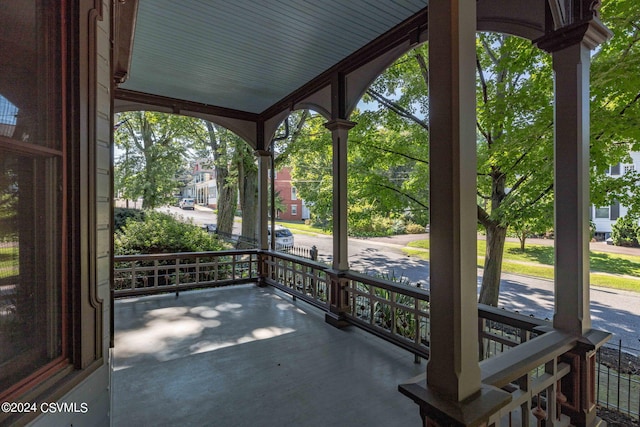 unfurnished sunroom with a wealth of natural light