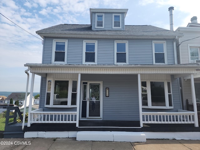 view of front of property with covered porch