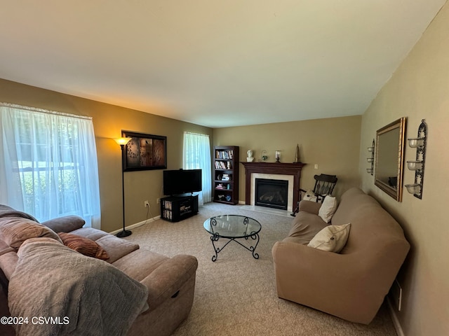 view of carpeted living room